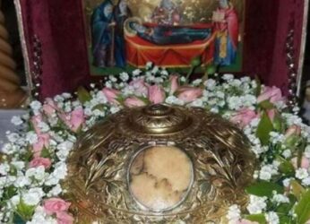 Υποδοχή Τιμίας Κάρας Οσίου Δαυίδ του εν Ευβοία στον Ιερό Ναό Αγίου Γεωργίου Αχαρνών
