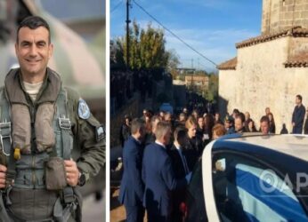 Θλίψη και συγκίνηση στην κηδεία του επισμηναγού Επαμεινώνδα Κωστέα (βίντεο)