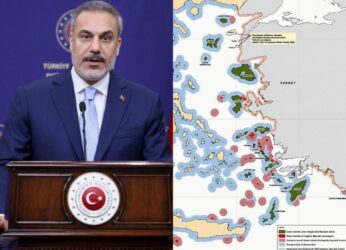 Υπό αμφισβήτηση το μισό Αιγαίο; Ο Φιντάν με χάρτη του Κογκρέσου θέτει θέμα κυριαρχίας σε νησιά και ζητά εγγυήσεις για τη χρήση των F-35!