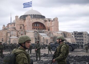 Πανικός στην Τουρκία με την ελληνική σημαία στην Αγια Σοφια