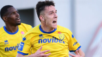 Ο Σωτήρη Κοντούρης με τη φανέλα του Παναιτωλικού σε δράση στη Super League