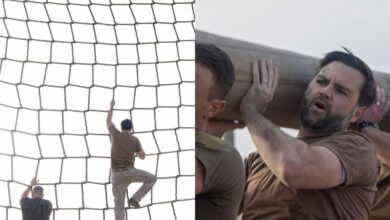 Ο αντιπρόεδρος των ΗΠΑ Τζέι Ντι Βανς κατά τη διάρκεια σκληρής προπόνησης με Navy SEALs στην άμμο