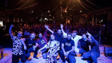 Στιγμιότυπο από τη συναυλία της Banda Entopica στη Φλώρινα την ημέρα των Χριστουγέννων