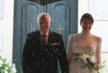 Το ζεύγος Γιάννης Ραγκούσης και Μαρίνα Κοντοτόλη στον γάμο τους