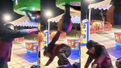 Ο παρουσιαστής Ευτύχης Μπλέτσας και η επική τούμπα του σε χριστουγεννιάτικο πάρκο της Θεσσαλονίκης