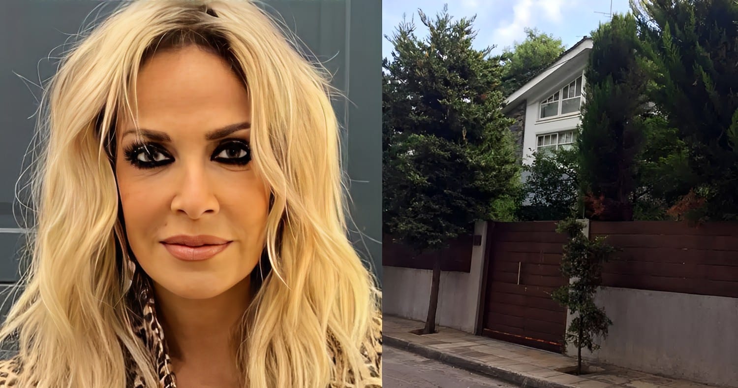 Η εντυπωσιακή πετρόχτιστη βίλα της Άννας Βίσση στην Εκάλη με την πισίνα και τον καταπράσινο κήπο