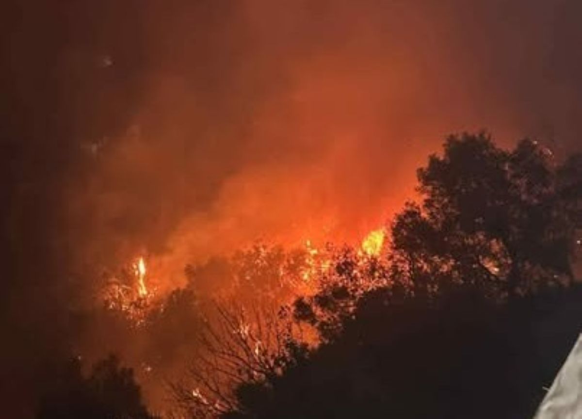 Ισχυρές δυνάμεις της πυροσβεστικής επιχειρούν στη μεγάλη φωτιά στην Κίσσαμο Χανίων στο χωριό Κεφάλι