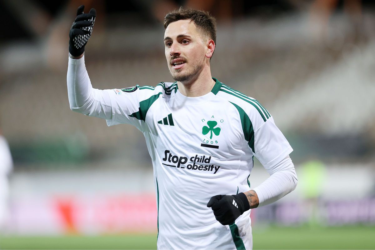 Ο Ντάνιελ Μαντσίνι με τη φανέλα του Παναθηναϊκού σε αγωνιστική δράση