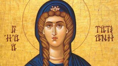 Βυζαντινή εικόνα της Αγίας Τατιανής της Μάρτυρος, η οποία τιμάται στις 12 Ιανουαρίου