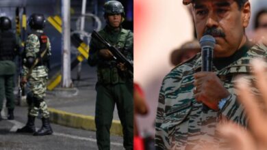 Αμερικανικά στρατεύματα και αεροσκάφη στο αεροδρόμιο του Καράκας κατά την επιχείρηση στη Βενεζουέλα