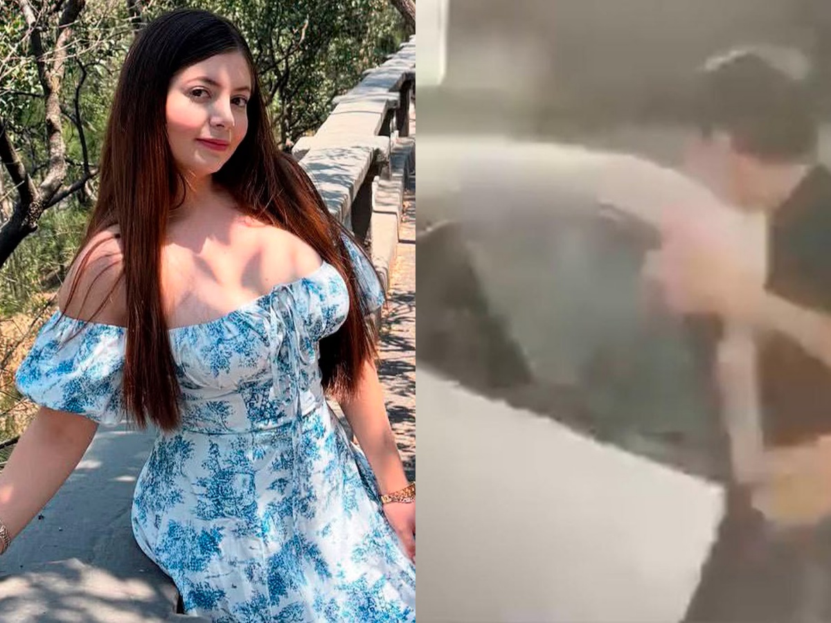 Στιγμιότυπο από την απαγωγή της Νικόλ Μολίνα από ένοπλους καρτέλ στο Μεξικό