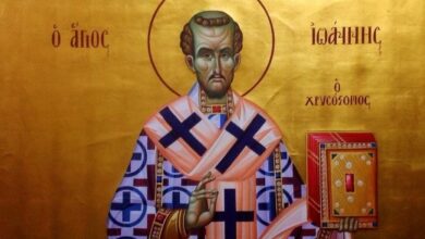Εικόνα του Αγίου Ιωάννη του Χρυσοστόμου για το εορτολόγιο της 27ης Ιανουαρίου