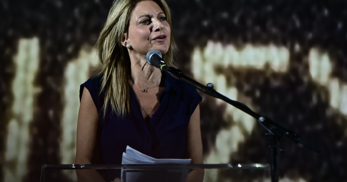 Η Μαρία Καρυστιανού σε πολιτική ομιλία για το νέο κόμμα