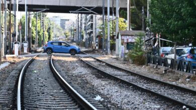Το σημείο των σιδηροδρομικών γραμμών στον Κεραμεικό στην Ιερά Οδό
