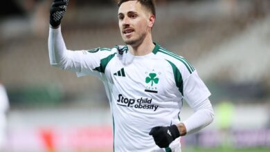 Ο Ντάνιελ Μαντσίνι με τη φανέλα του Παναθηναϊκού σε αγωνιστική δράση