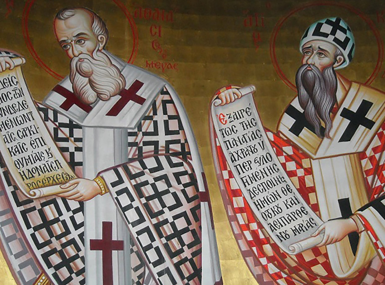 Η ιερή εικόνα των Αγίων Αθανασίου και Κυρίλλου Πατριαρχών Αλεξανδρείας