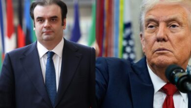 Ο Πρόεδρος του Eurogroup Κυριάκος Πιερρακάκης κατά τη διάρκεια συνέντευξης τύπου στις Βρυξέλλες για τις σχέσεις ΕΕ-ΗΠΑ