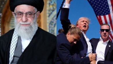 Στιγμιότυπο από την κρατική τηλεόραση του Ιράν με το απειλητικό μήνυμα κατά του Ντόναλντ Τραμπ