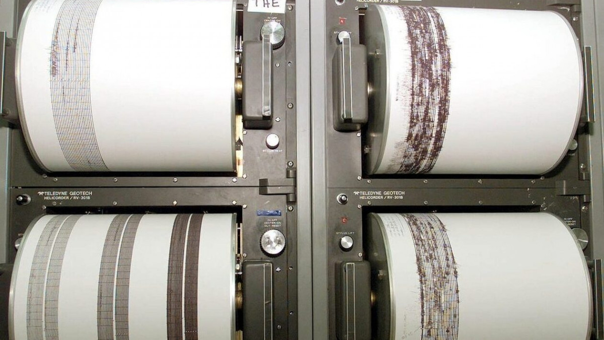 Χάρτης με το επίκεντρο του σεισμού 3,2 Ρίχτερ που σημειώθηκε στη Χίο κοντά στο Πυργί