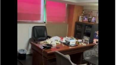 Το κλειστό γραφείο του Γιώργου Παπαδάκη στον ΑΝΤ1 με το κλειδί στην κλειδαριά