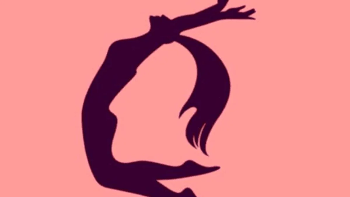 Εικόνα τεστ προσωπικότητας με γυναίκα που χορεύει και πρόσωπο άνδρα για να αποκαλυφθεί η κρυφή δύναμη