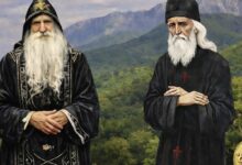 Εικονιστική μορφή του Γέροντα Τύχωνα και του Χατζη-Γεώργη στο Άγιον Όρος