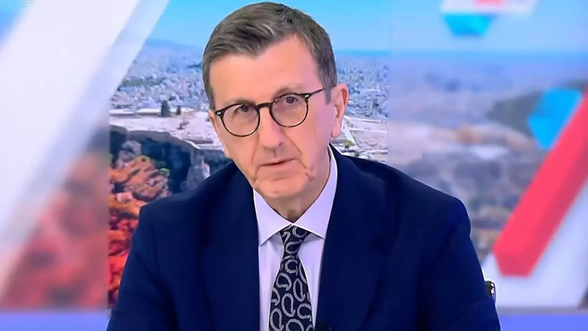 Ο Άρης Πορτοσάλτε στο πλατό της πρωινής εκπομπής του ΣΚΑΪ κατά τη διάρκεια της αποκάλυψής του