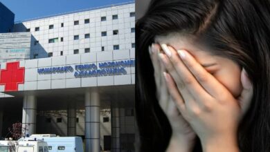 Ασθενοφόρο του ΕΚΑΒ σπεύδει σε περιστατικό στον Βόλο για τη μεταφορά νεαρής γυναίκας στο νοσοκομείο