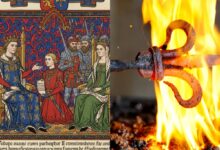 Αναπαράσταση του Βασιλιά Εδουάρδου Β΄ και της Βασίλισσας Ισαβέλλας σε μεσαιωνικό χειρόγραφο