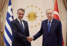 Ο Κυριάκος Μητσοτάκης και ο Ταγίπ Ερντογάν σε παλαιότερη χειραψία