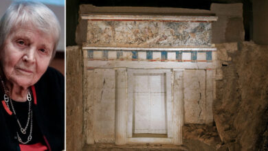 Η Ελένη Γλύκατζη-Αρβελέρ σε ομιλία της για τον τάφο του Μεγάλου Αλεξάνδρου στη Βεργίνα