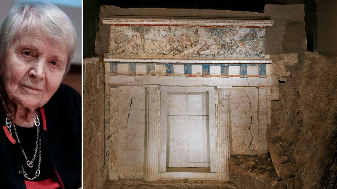 Η Ελένη Γλύκατζη-Αρβελέρ σε ομιλία της για τον τάφο του Μεγάλου Αλεξάνδρου στη Βεργίνα