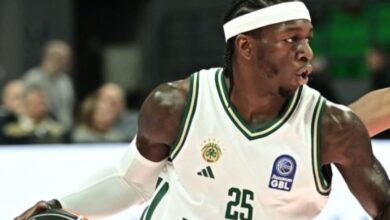 Ο Κέντρικ Ναν με τη φανέλα του Παναθηναϊκού σε δράση στην EuroLeague