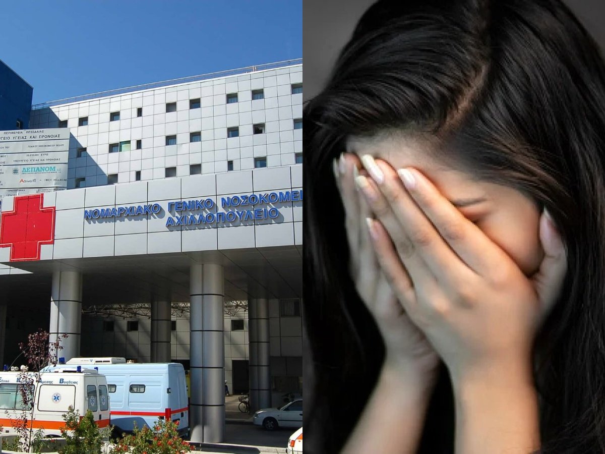 Ασθενοφόρο του ΕΚΑΒ σπεύδει σε περιστατικό στον Βόλο για τη μεταφορά νεαρής γυναίκας στο νοσοκομείο