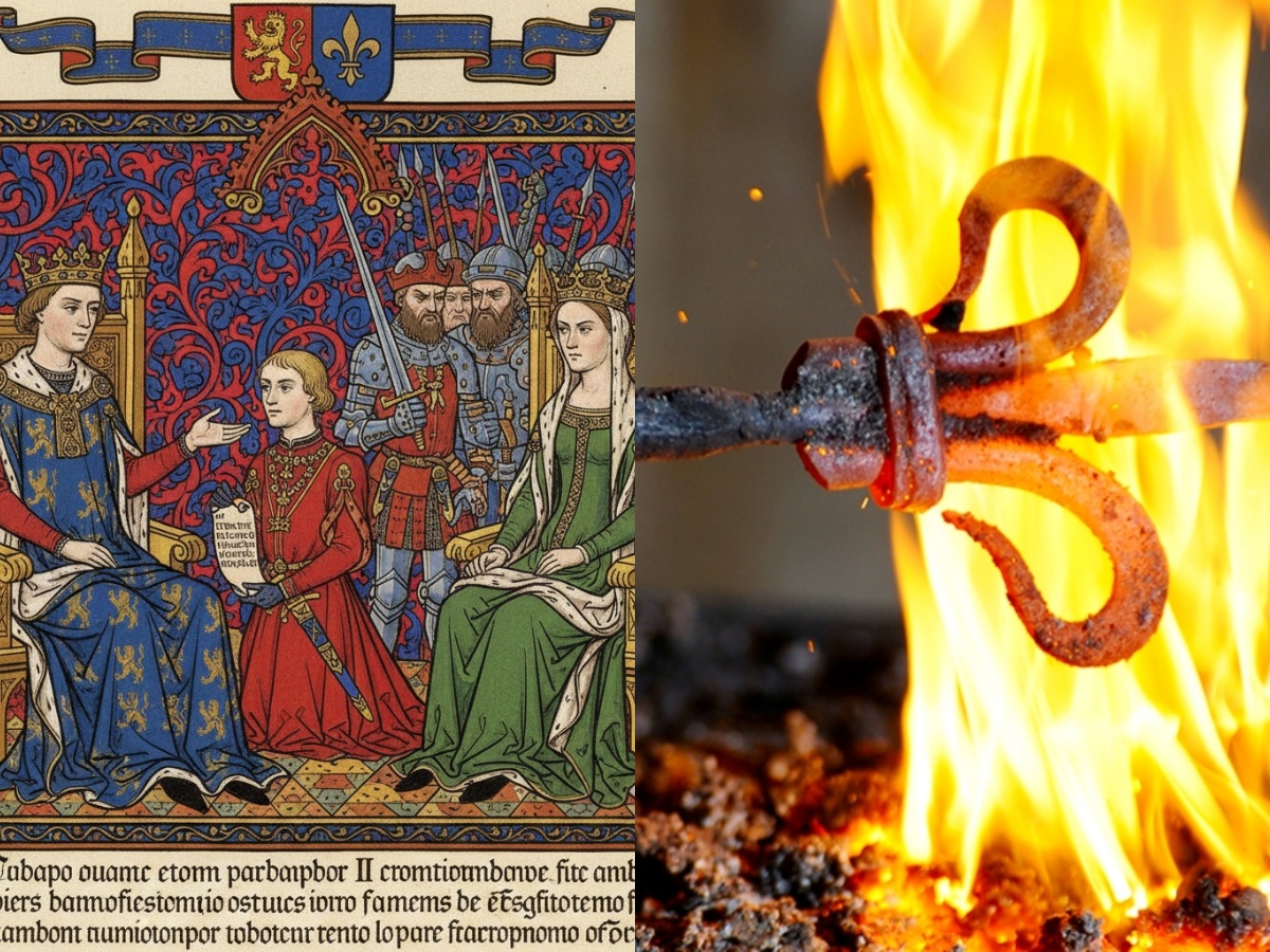 Αναπαράσταση του Βασιλιά Εδουάρδου Β΄ και της Βασίλισσας Ισαβέλλας σε μεσαιωνικό χειρόγραφο