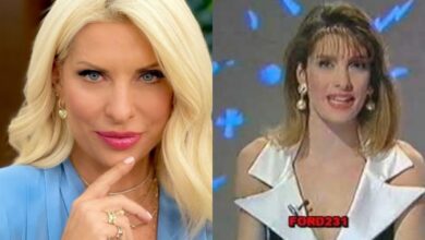 Η νεαρή Ελένη Μενεγάκη στην πρώτη της τηλεοπτική εμφάνιση στο τηλεπαιχνίδι Mega Banca το 1993