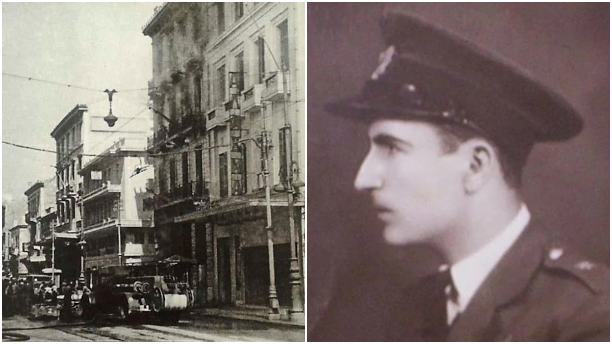 Η προτομή του Κώστα Περρίκου στη συμβολή των οδών Πατησίων και Γλάδστωνος