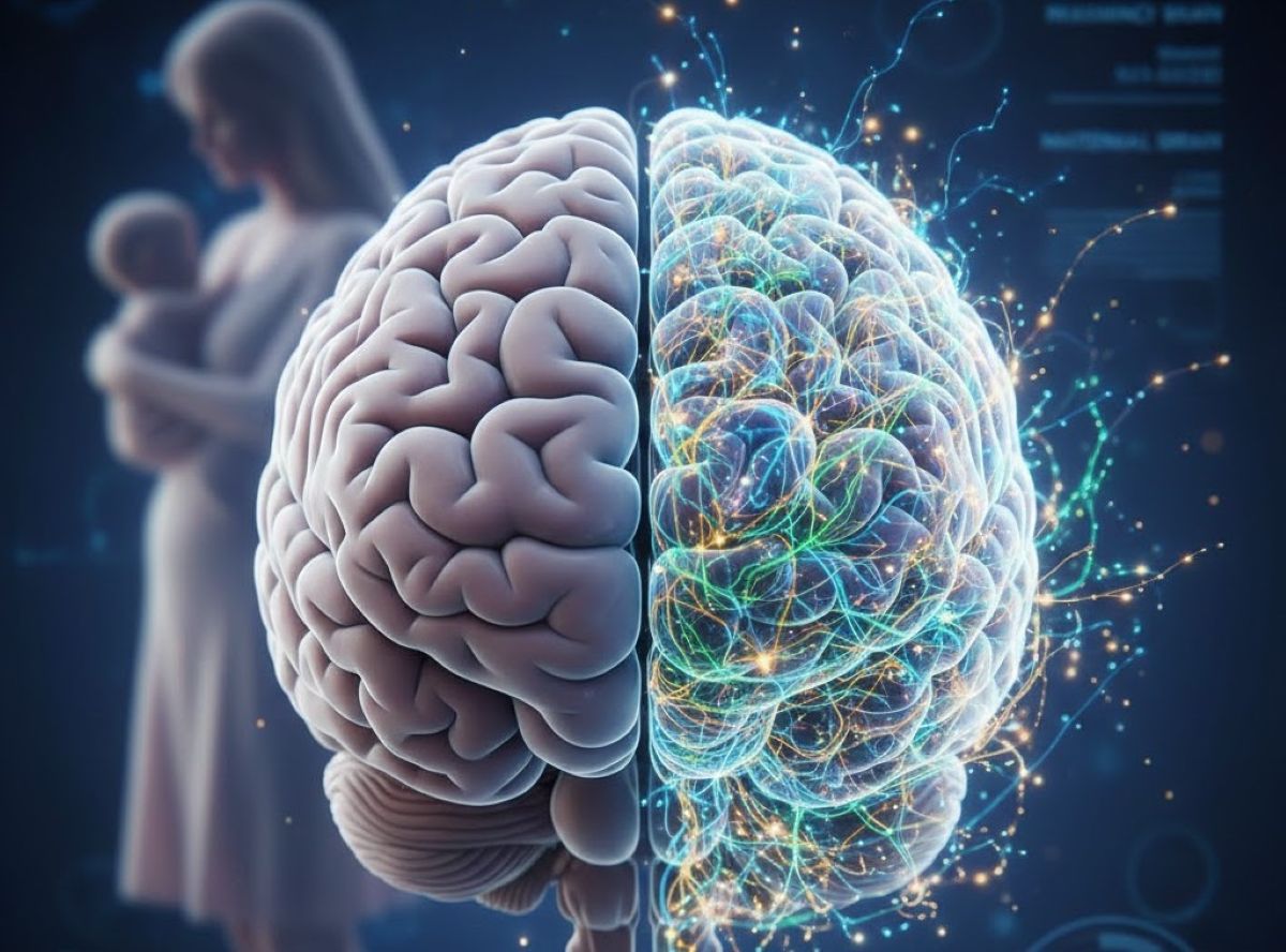 Απεικόνιση εγκεφάλου γυναίκας και οι νευρωνικές αλλαγές στον εγκέφαλο κατά την εγκυμοσύνη