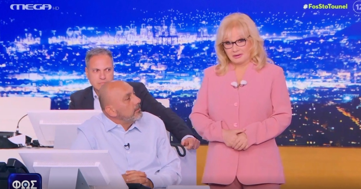 Η Αγγελική Νικολούλη με έντονο ύφος κατά τη διάρκεια της εκπομπής Φως στο Τούνελ μετά από απειλητικό μήνυμα