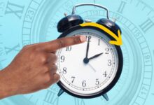 Κοντινό πλάνο σε κλασικό ρολόι που δείχνει την αλλαγή ώρας προς τα εμπρός