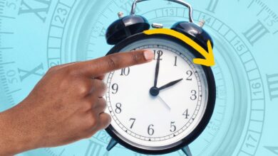 Κοντινό πλάνο σε κλασικό ρολόι που δείχνει την αλλαγή ώρας προς τα εμπρός