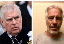 Ο πρίγκιπας Άντριου και ο Πίτερ Μάντελσον με μπουρνούζια δίπλα στον Τζέφρι Έπσταϊν σε εξωτερικό χώρο