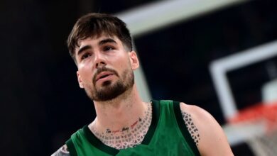 Ο Χουάντσο Ερνανγκόμεθ κατά τη διάρκεια του αγώνα Παναθηναϊκός - Μονακό στη Euroleague