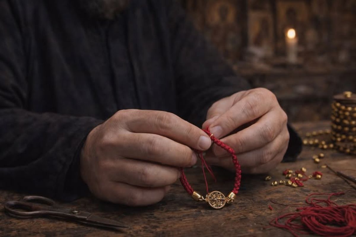 Ο Άγιος Ιωσήφ ο Ησυχαστής με κομποσκοίνι