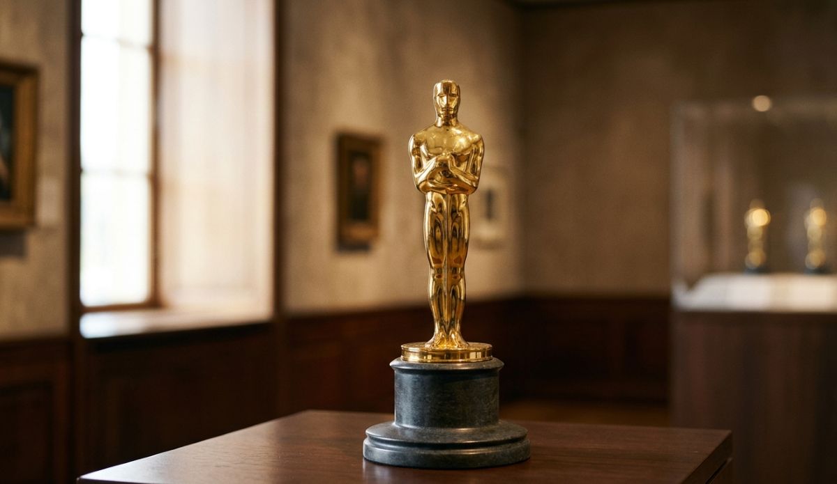 Το χρυσό αγαλματίδιο των βραβείων Όσκαρ σε κοντινό πλάνο