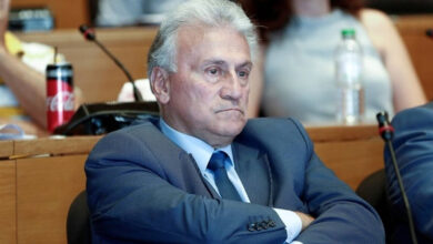 Ο Παναγιώτης Ψωμιάδης στο δικαστήριο κατά την ανακοίνωση της ποινής για τα 45άρια