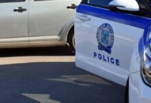 Περιπολικό της αστυνομίας σε δρόμο του Αμαρουσίου μετά τον εντοπισμό ανήλικου παιδιού