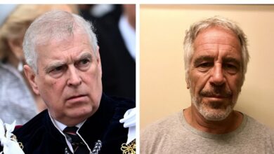 Ο πρίγκιπας Άντριου και ο Πίτερ Μάντελσον με μπουρνούζια δίπλα στον Τζέφρι Έπσταϊν σε εξωτερικό χώρο