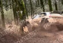 Το Skoda Fabia RS του Γιάννη Παπαδημητρίου μετά τη σύγκρουση στο Ολυμπιακό Ράλλυ