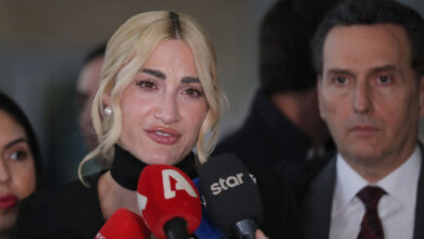 Η Ιωάννα Τούνη σε στιγμιότυπο από τα social media μετά την περιπέτεια με τη σύλληψή της